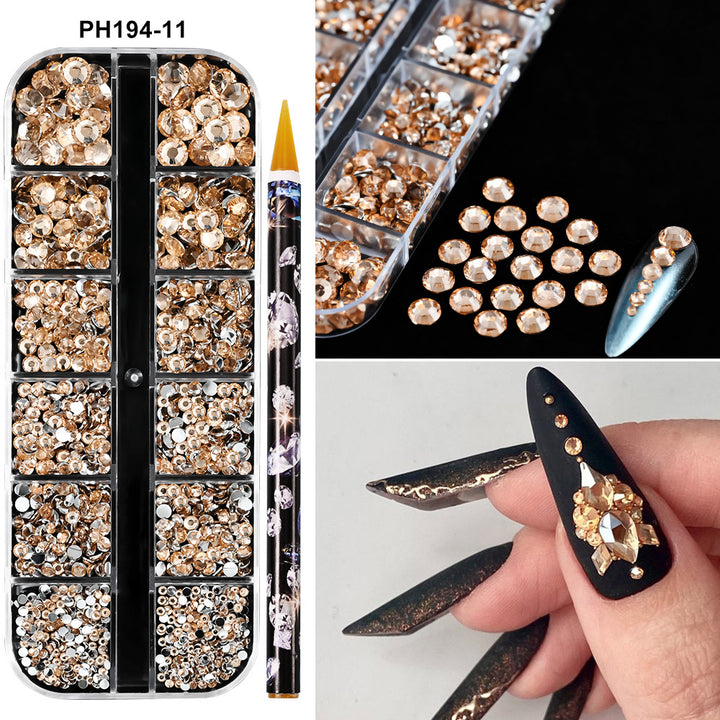 Premium Rhinestone Nail Art Decoration Kit