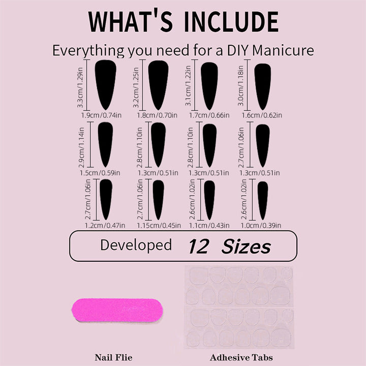 Artificial nails with elegant gothic pattern Bowlift