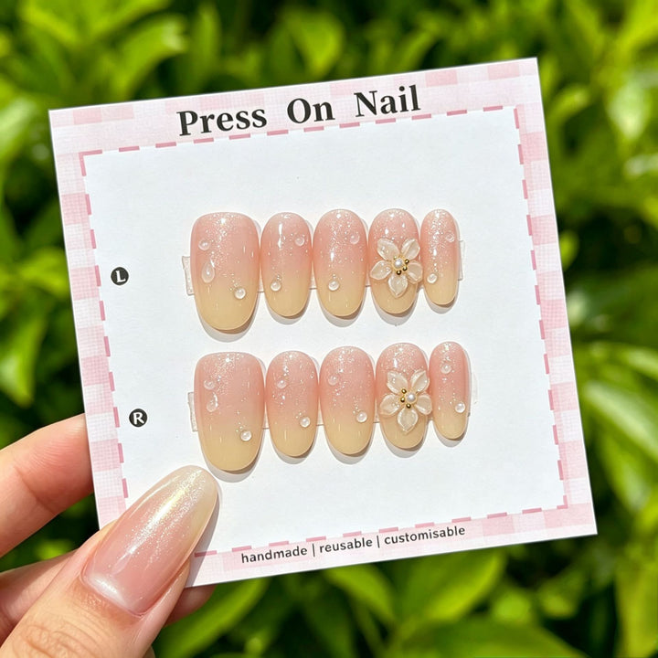 Customizable Floral Press-On Nail Collection