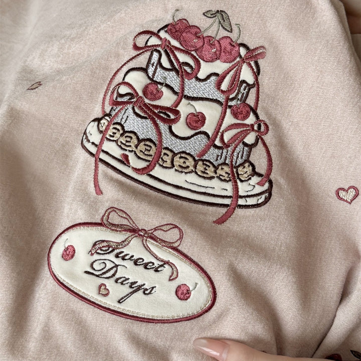 Romantic Embroidered Ruffled Cotton Duvet Cover Set with Pillowcases