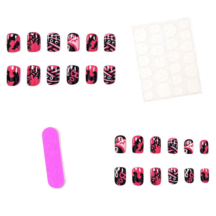 Halloween-Themed Spider and Ghost Nail Art Set Bowlift
