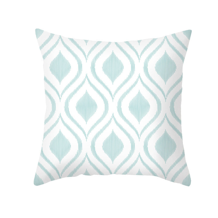 Tropical Palm-Leaf Decorative Throw Pillow Cover with Concealed Zipper