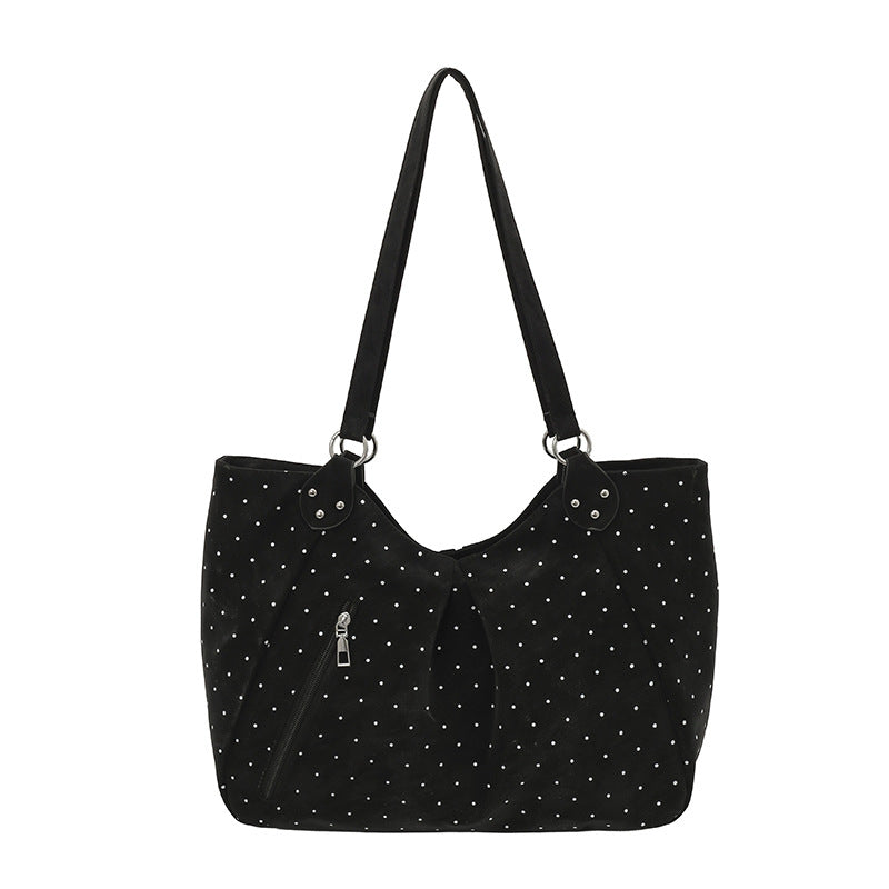 Polka Dot Pattern Shoulder Tote Bag