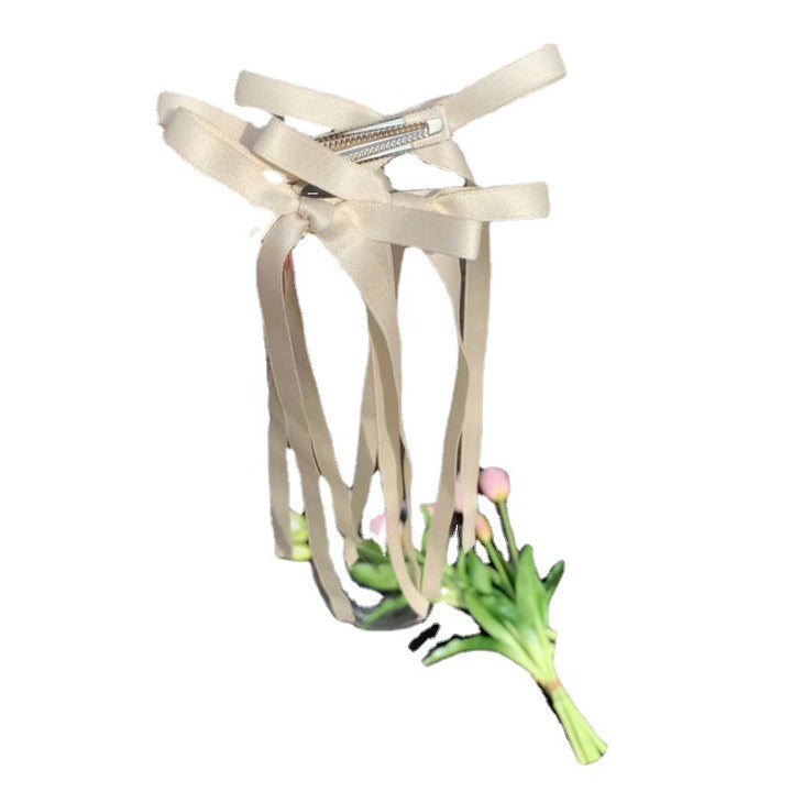 Decorative Satin Ribbon Hair Clip Bowlift