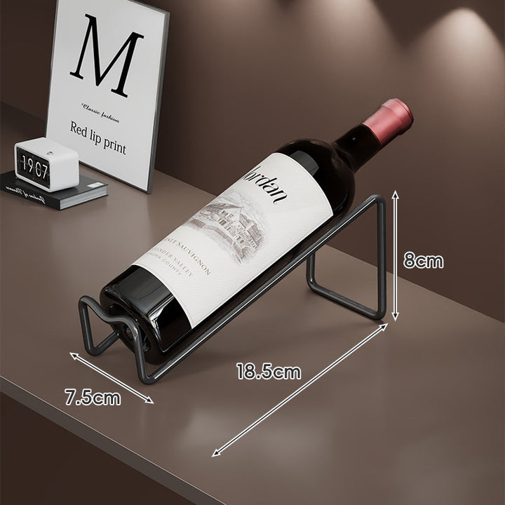 Angled Metal Wine Bottle Display Rack