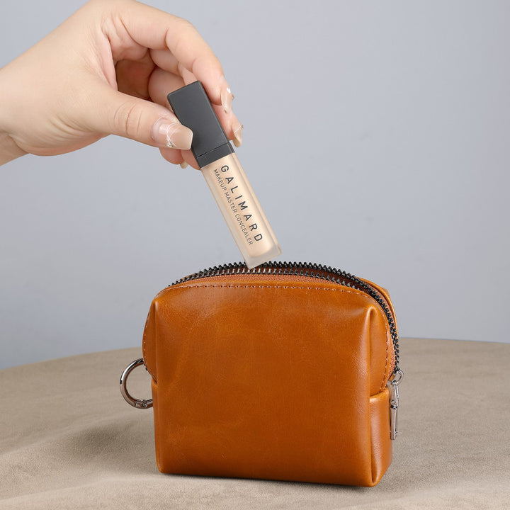 Textured Leather Cosmetic Organizer