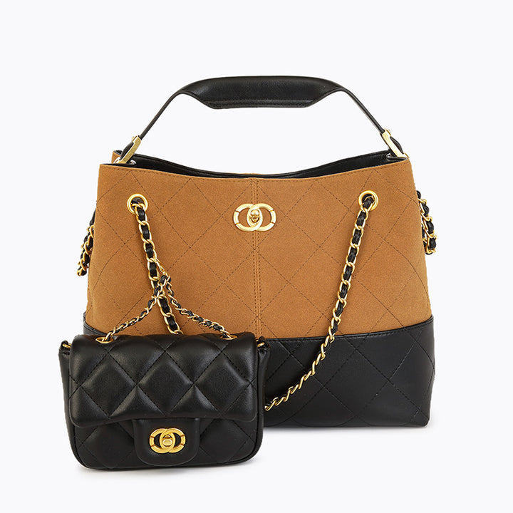 Quilted Designer Handbag Set