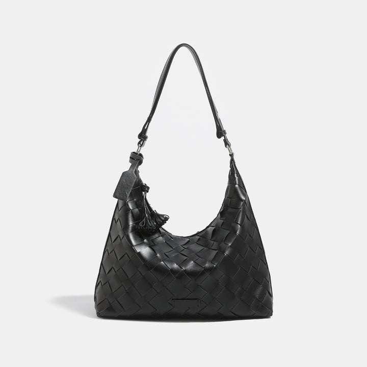Chic Woven Leather Hobo Bag