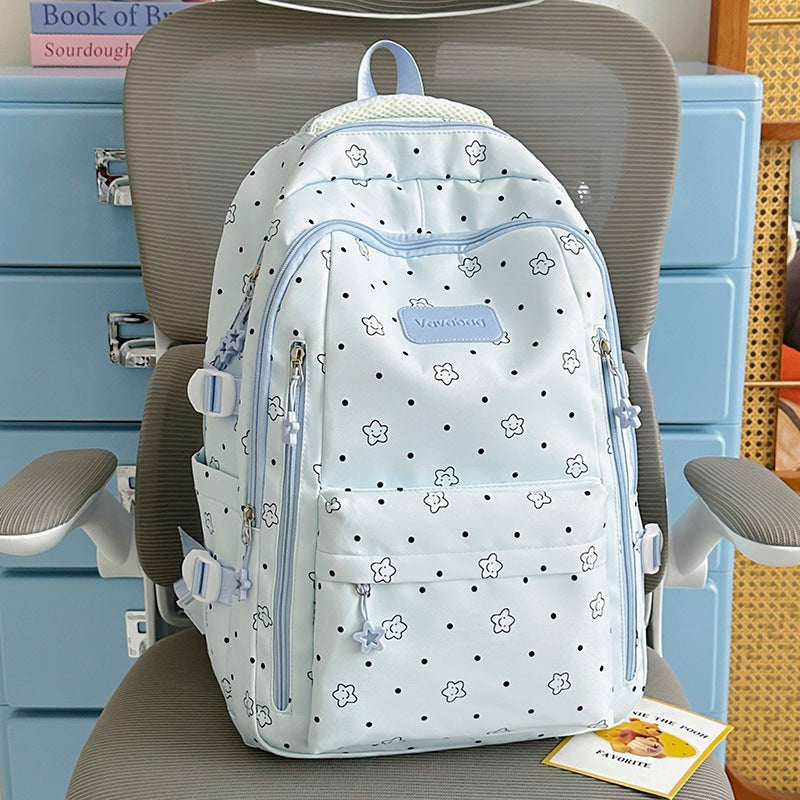 Trendy Floral Print Backpack Bowlift