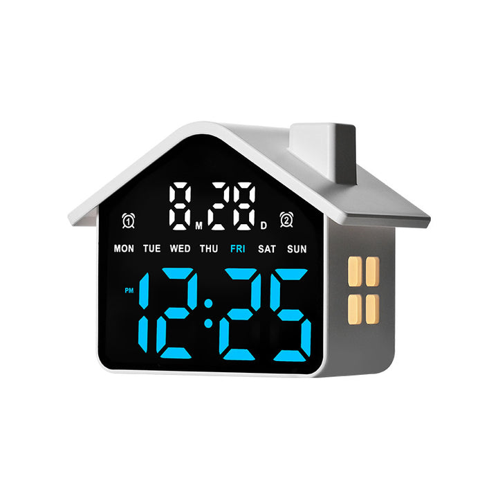 Digital Alarm Clock in House Design Bowlift