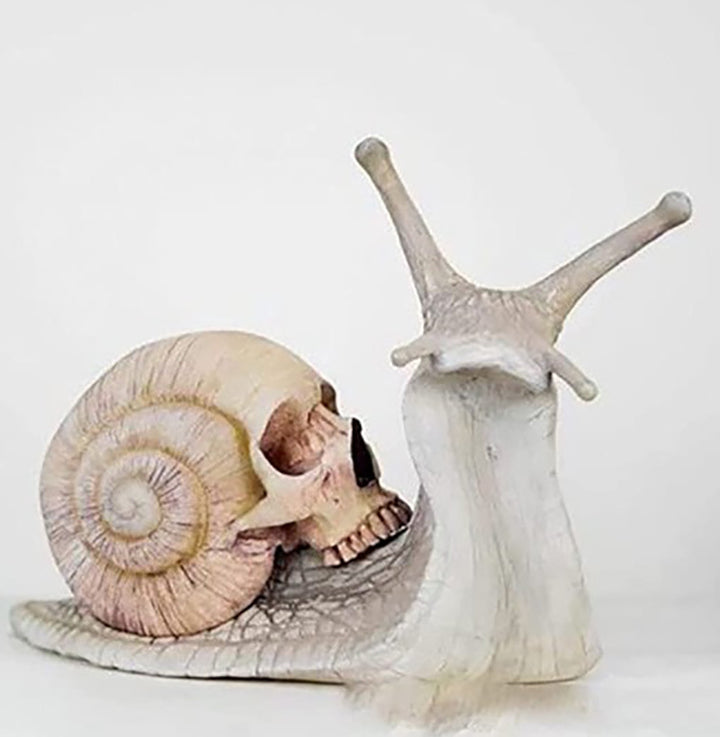 Decorative Skull Snail Figurine