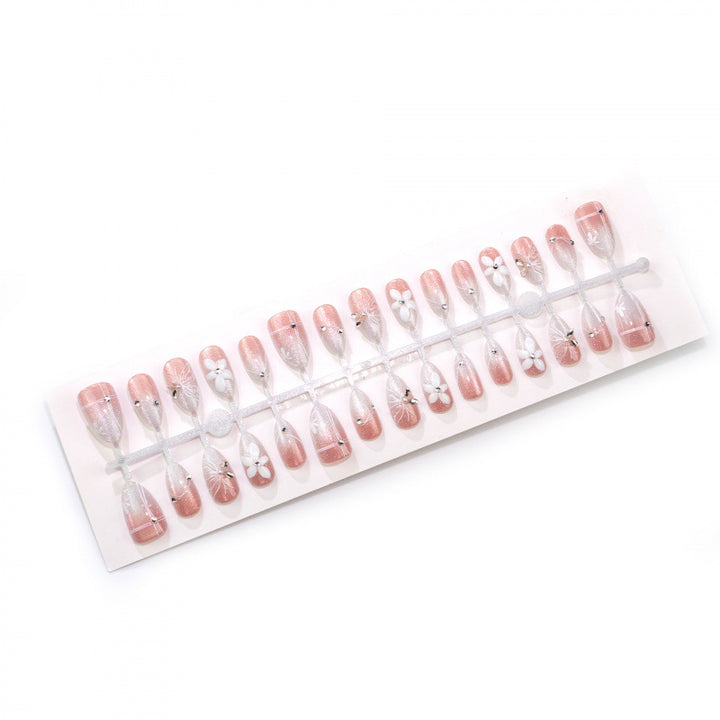 Elegant Floral Press-On Nail Set