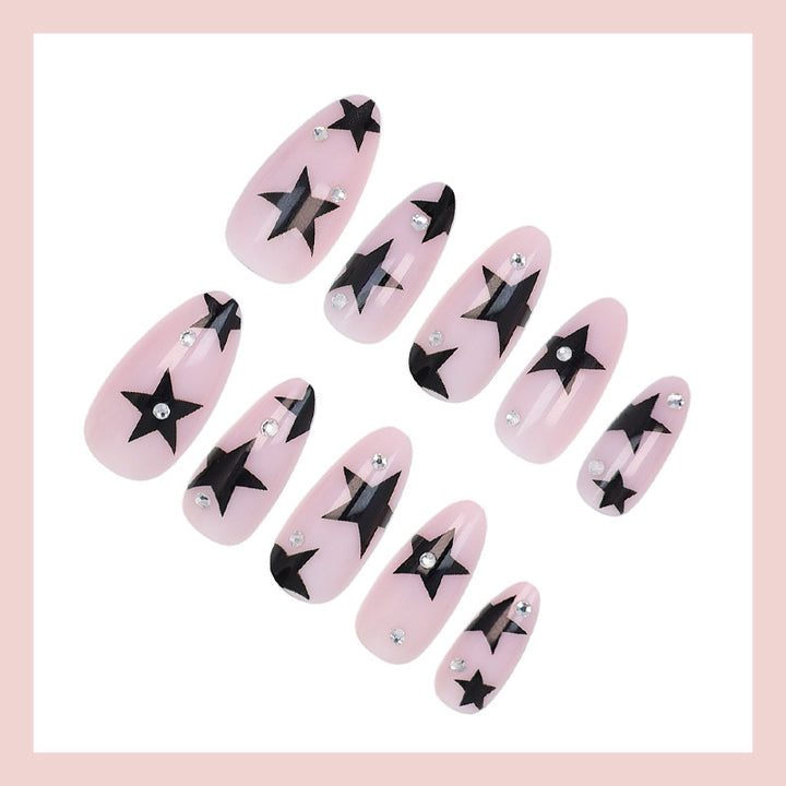 Nail art set with glamorous stars and sparkling accents Bowlift