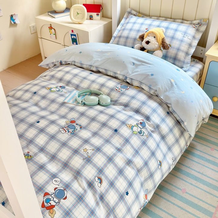 Cozy Checkered Duvet Cover Set