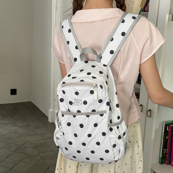 Polka Dot Design Casual Backpack Bowlift