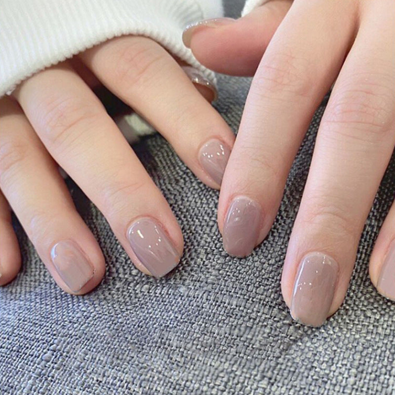 Sophisticated Glossy Press-On Nail Set Bowlift