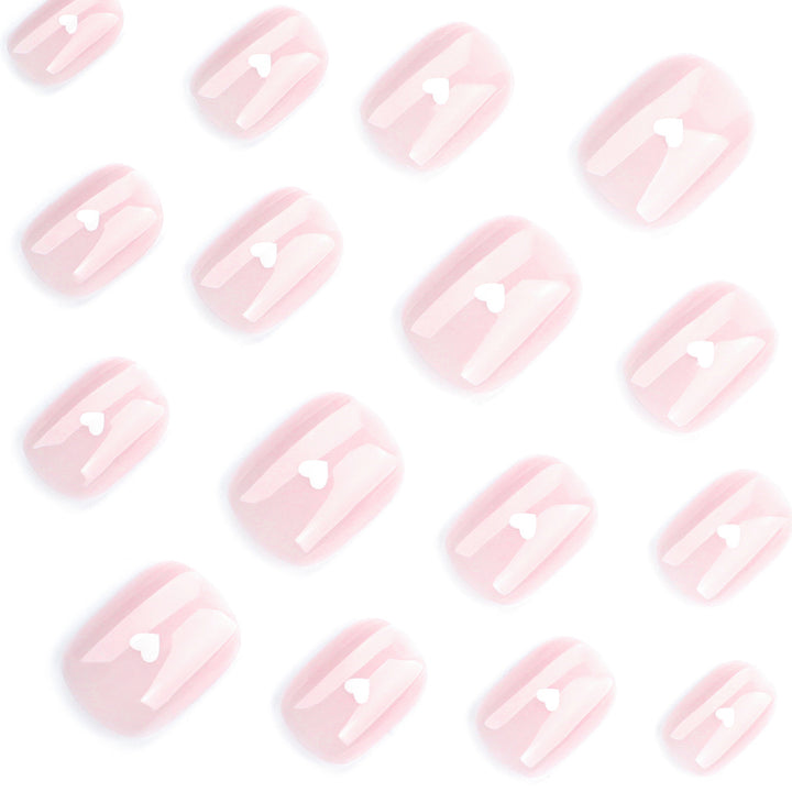 Fake nails with heart decoration Bowlift