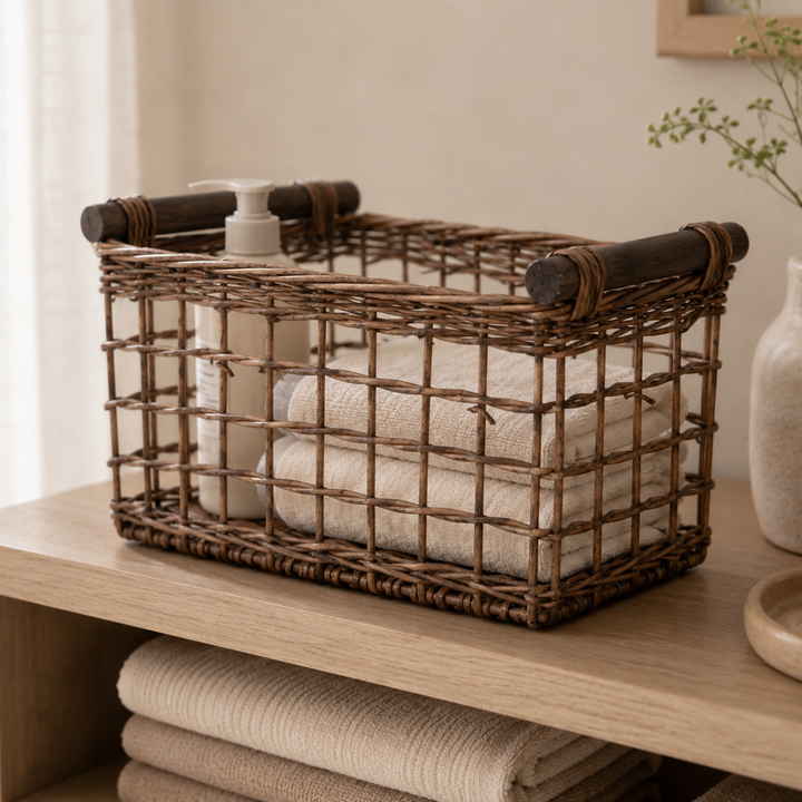 Home Storage Woven Basket Bowlift