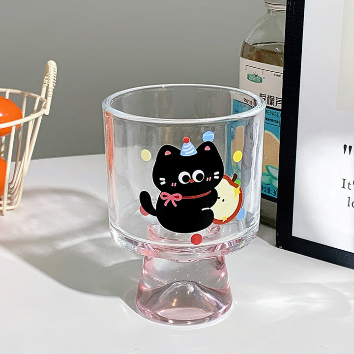 Playful drinking glass with cat motif Bowlift