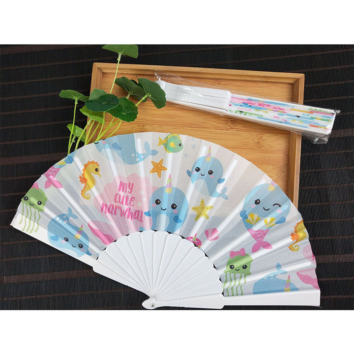 Ladies decorative fan with shimmering shell pattern Bowlift