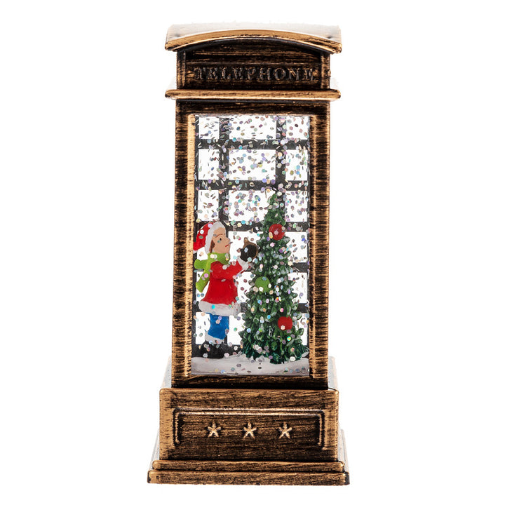 Decorative Snow Globe Telephone Booth