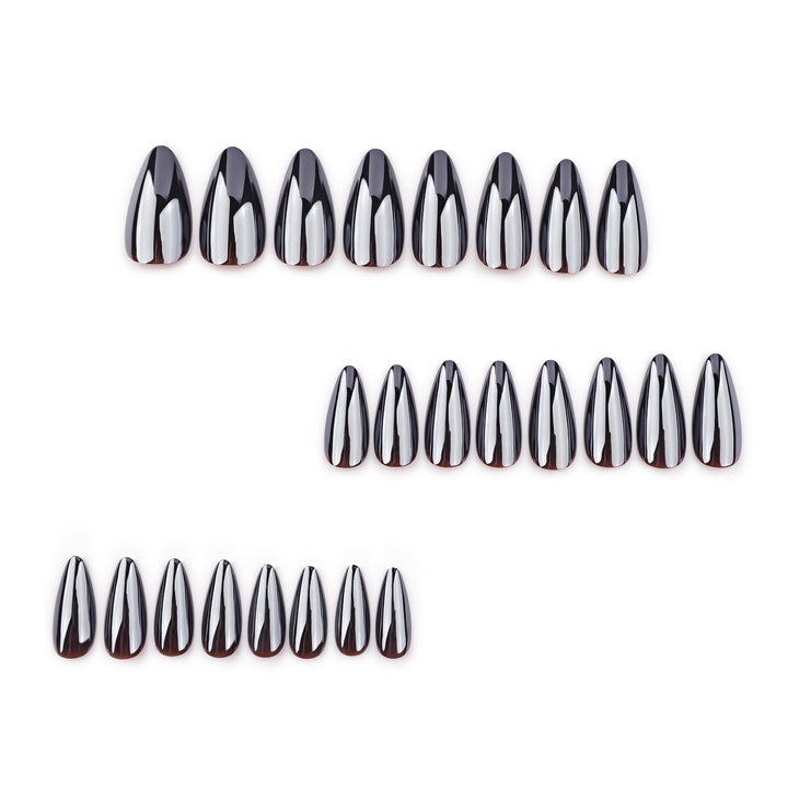 Elegant stiletto nails with reflective finish Bowlift