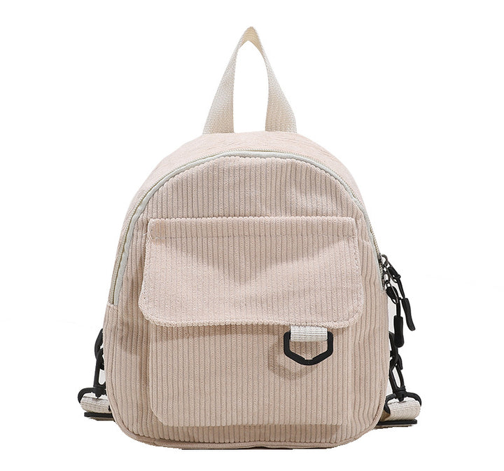 Corduroy Textured Mini Backpack Bowlift