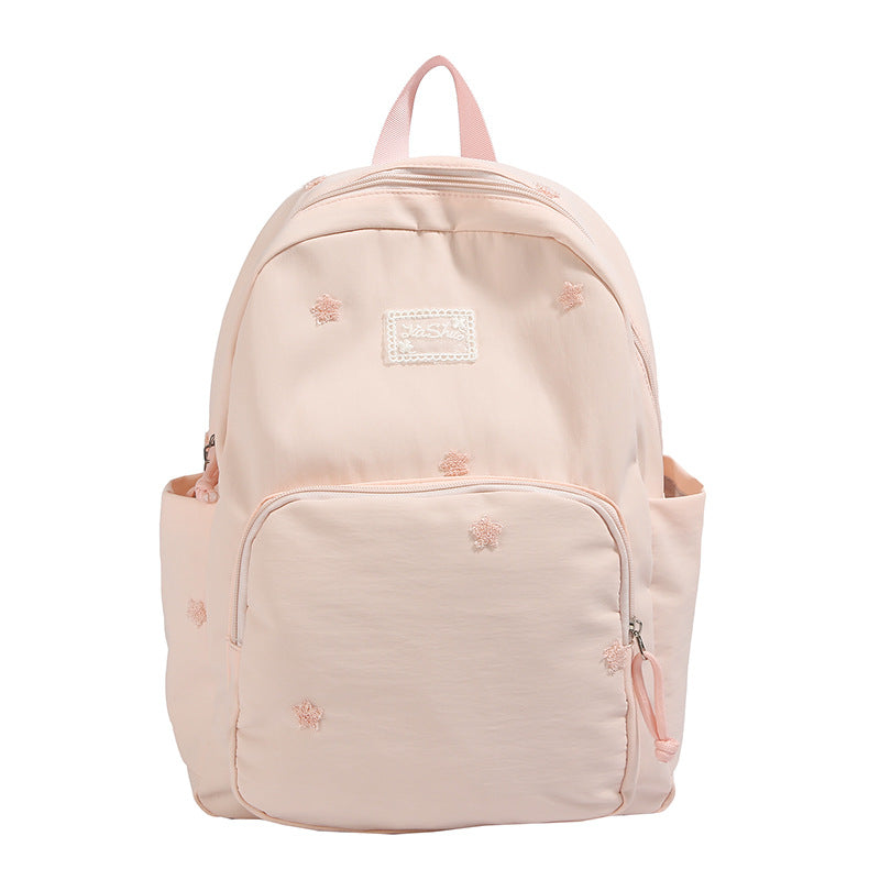 Embroidered Lightweight Casual Backpack Bowlift