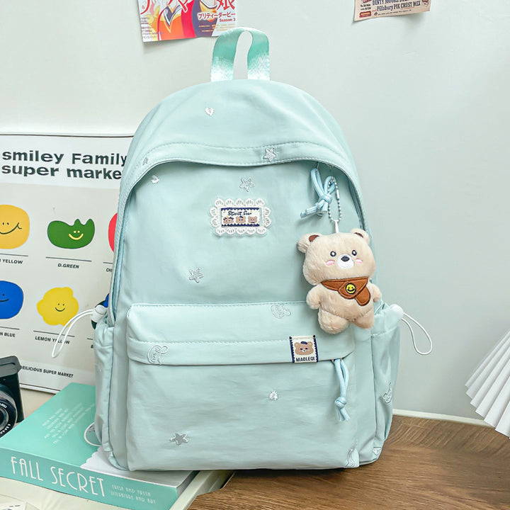 Stylish Floral-Embellished Backpack Bowlift