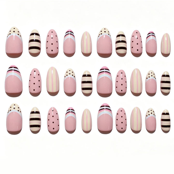 Artistic Patterned Press-On Nail Set Bowlift