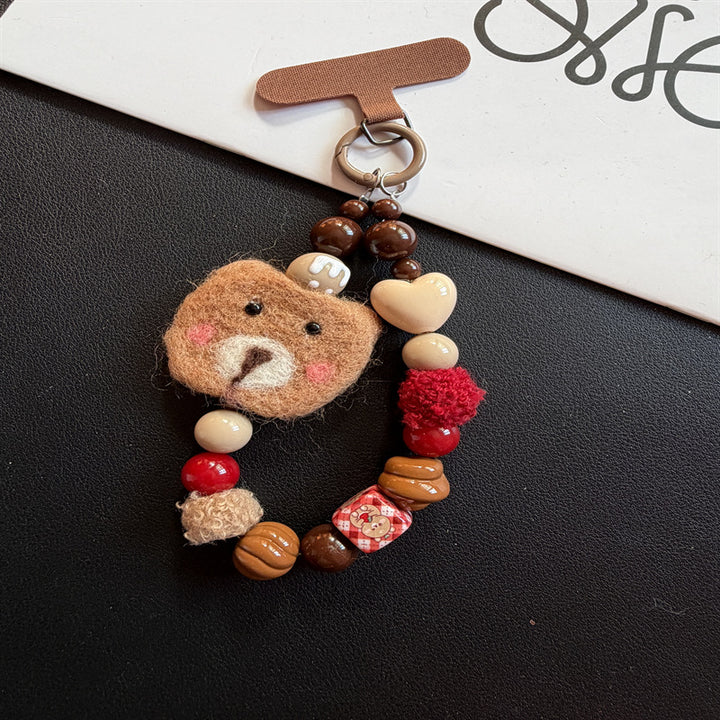 Whimsical Bear-Themed Charm Keychain Bowlift