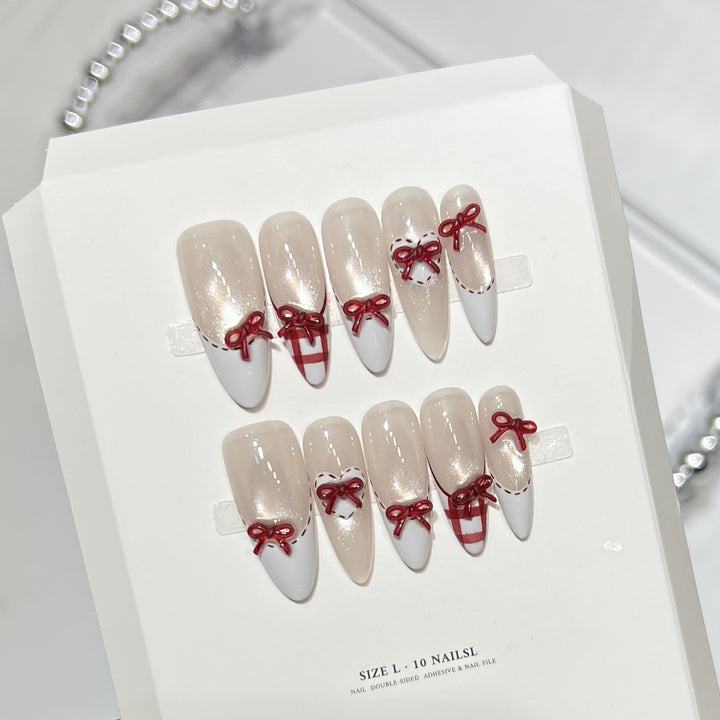 Holiday Themed Decorative Press-On Nail Set