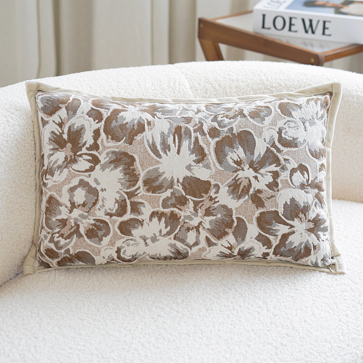 Decorative cushion with floral print