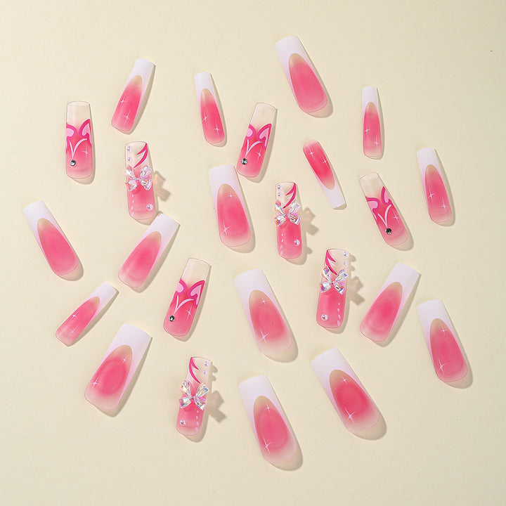 Creative 3D Heart-Design Nail Art Extensions Bowlift