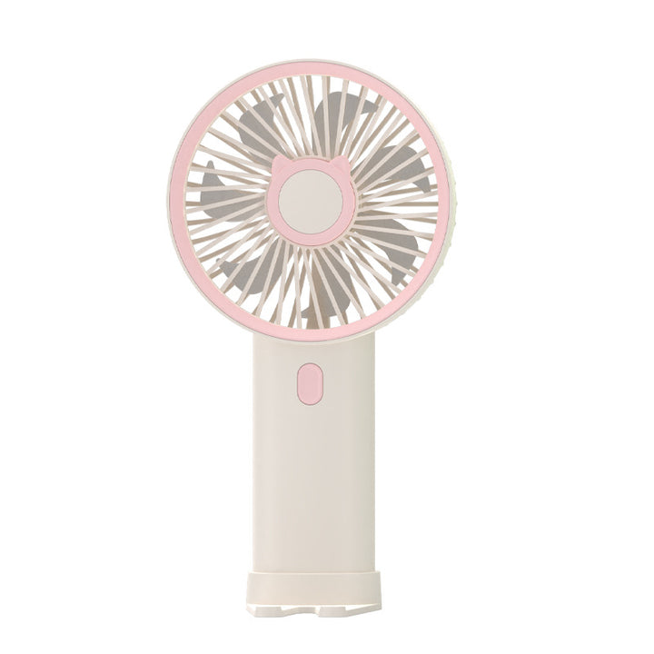 Unisex Portable Handheld Fan with Ergonomic Design and Cute Cat Motif Bowlift
