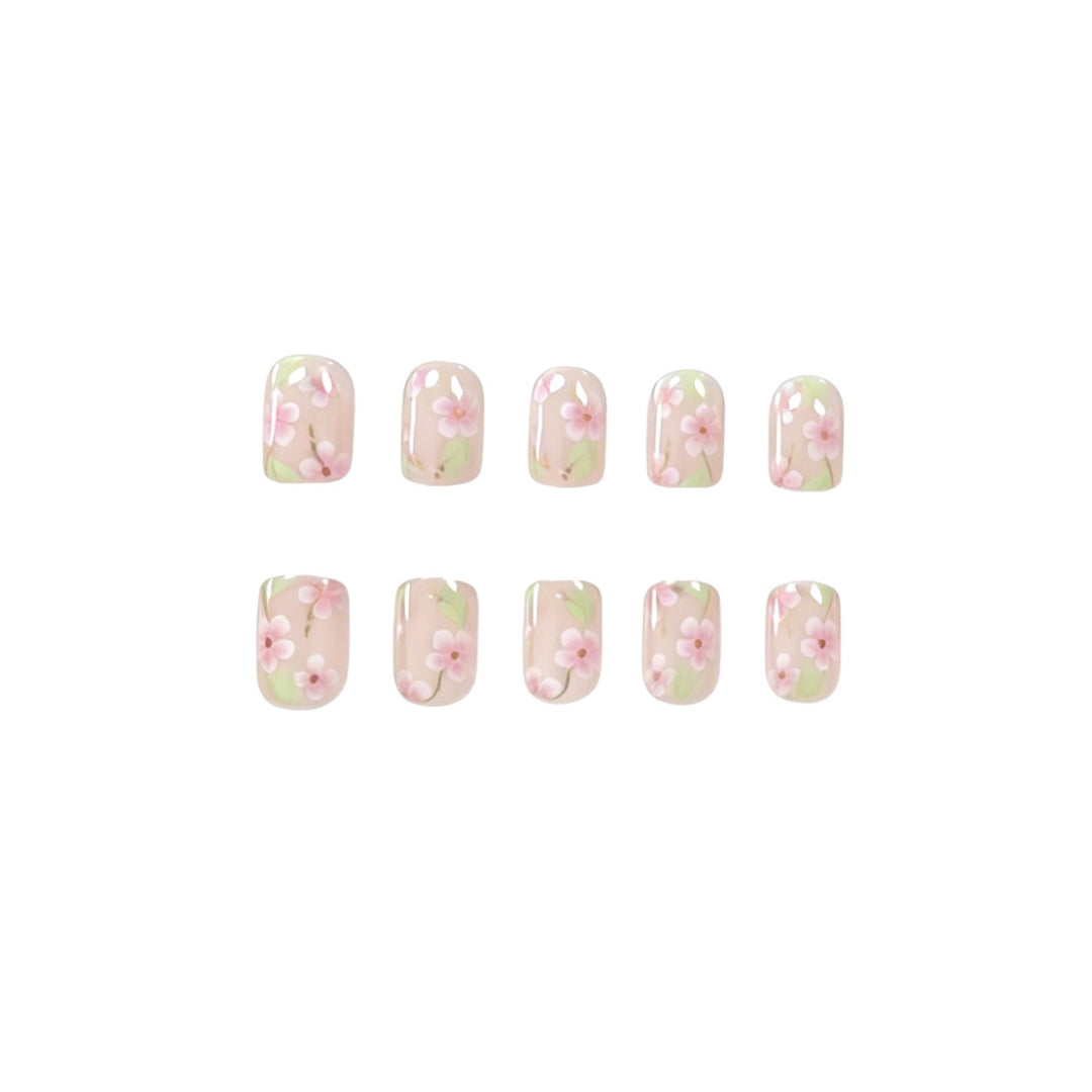 Floral Embellished Nail Art Enhancements Bowlift