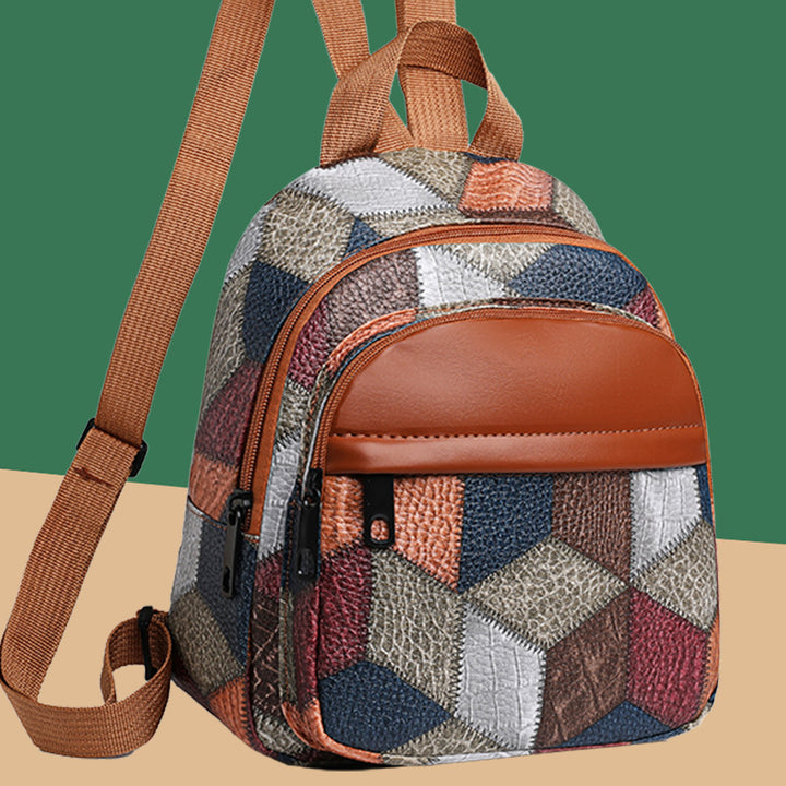 Geometric Pattern Mini Backpack Bowlift