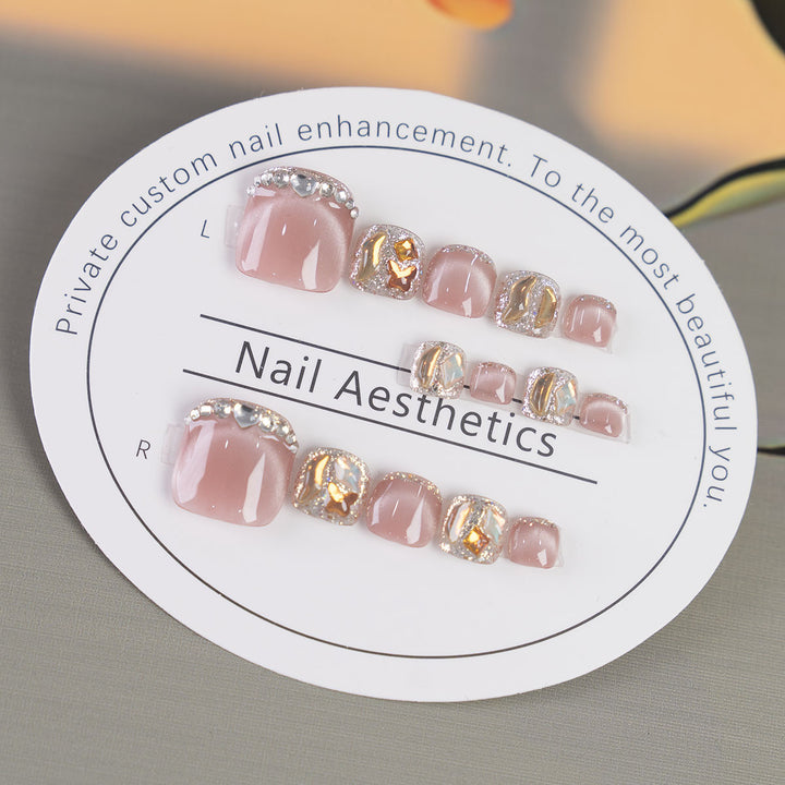 Rhinestone Decorative Toenail Art