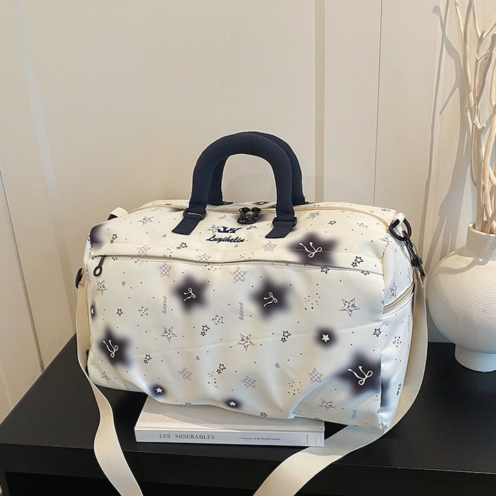 Star-Patterned Travel Duffle Bag Bowlift