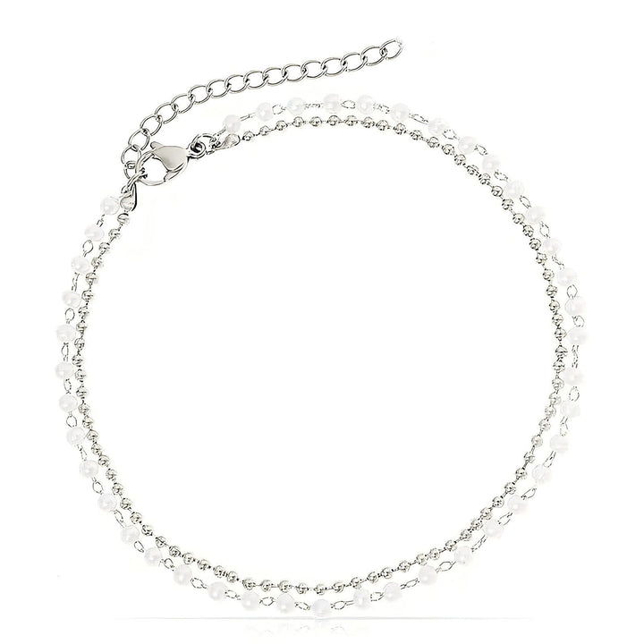 Double Strand Crystal Beaded Anklet Bowlift