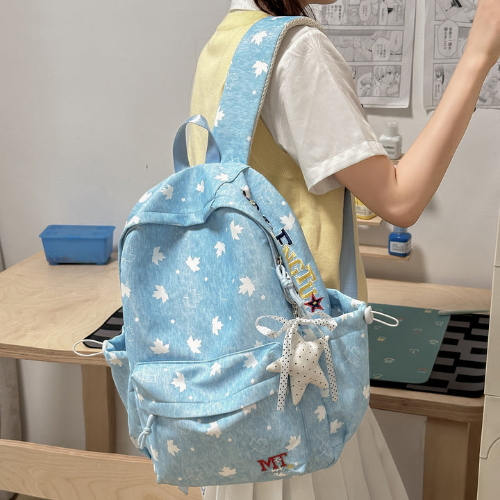 Whimsical Floral Patterned Backpack Bowlift