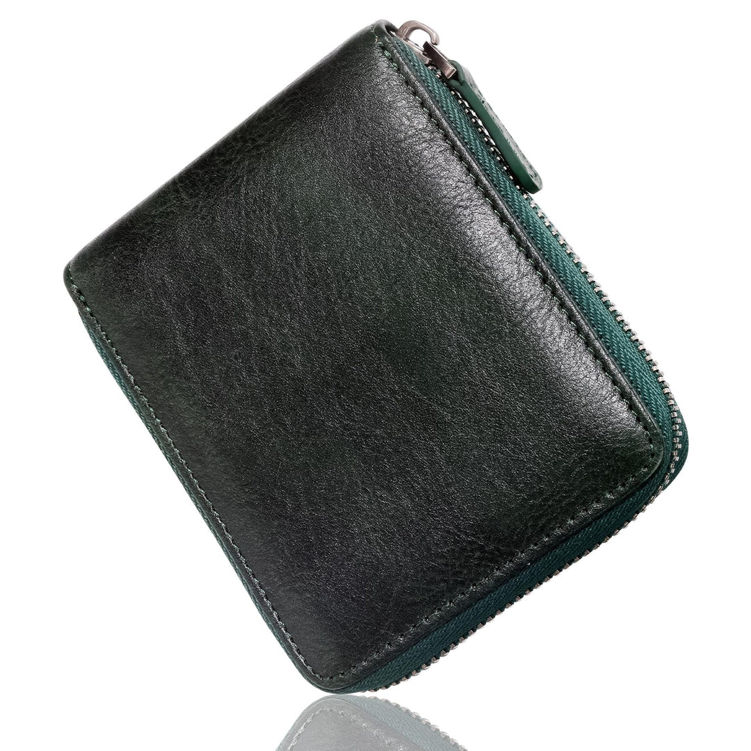 Premium Leather Zippered Wallet Bowlift