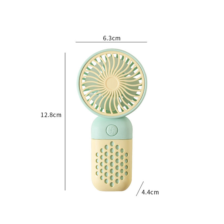 Women's Portable Mini Hand Fan with Ergonomic Handle and USB Charging Function Bowlift