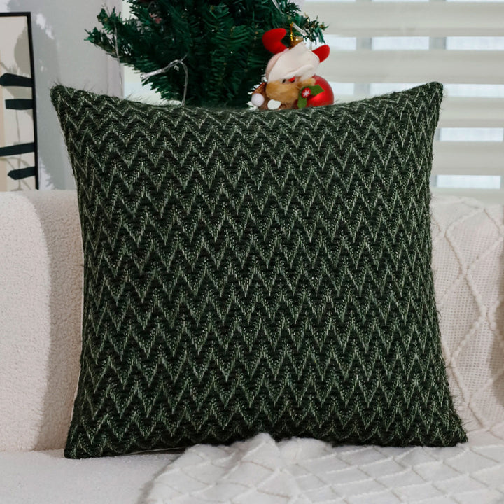 Rectangular Houndstooth Boucle Pillowcase with textured weave appearance and fine linen touch Bowlift