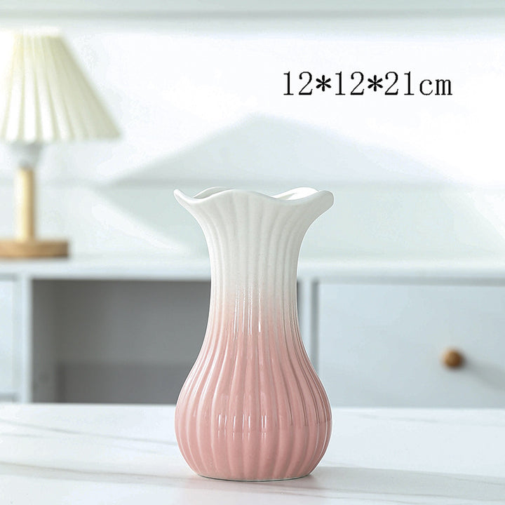 Elegant Floral Design Ceramic Vase Bowlift