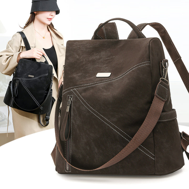 Multi-Functional Leather Backpack Bowlift