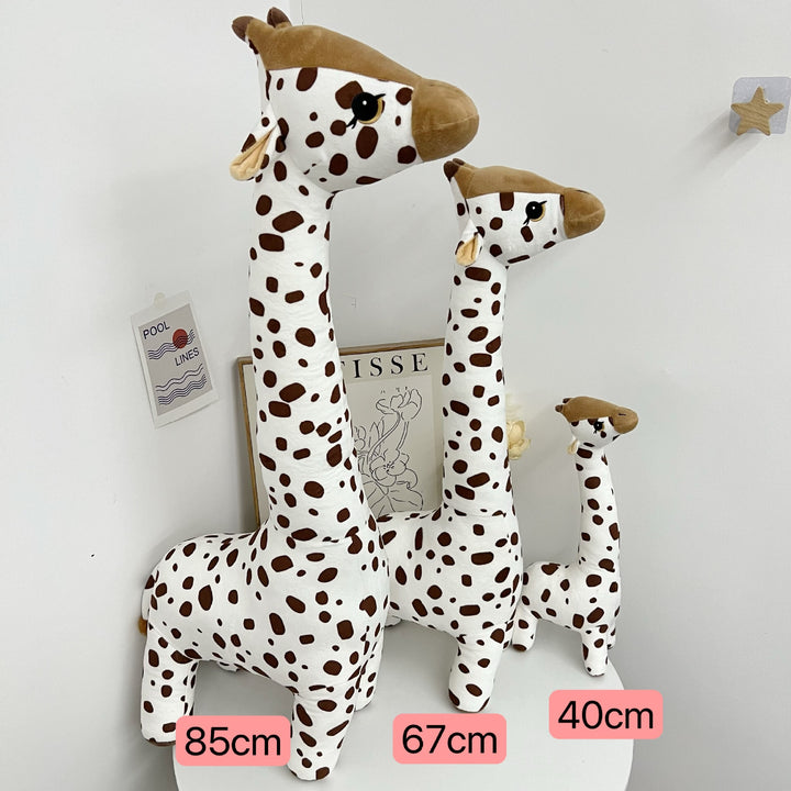 Oversized Plush Giraffe Family Floor Toy