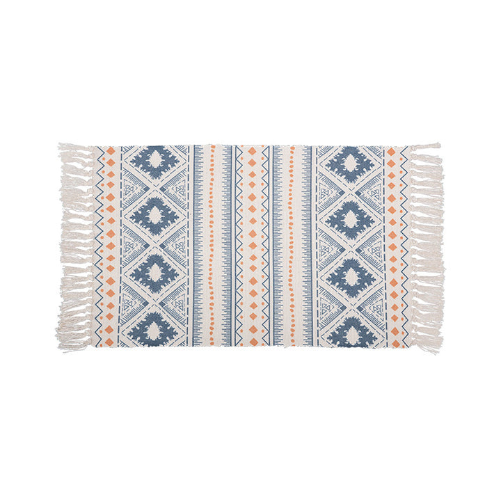 Decorative runner for dining table and console in Boho-Mandala design with fringes Bowlift