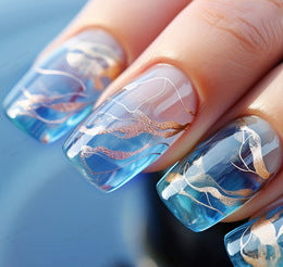 Glittery Ombre Nail Set Bowlift