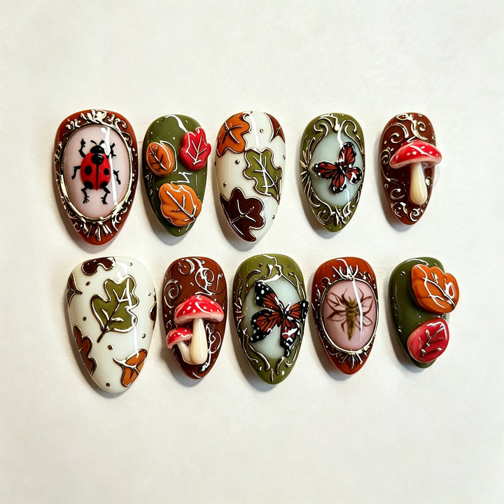Artistic Manual Press-On Nail Art Set